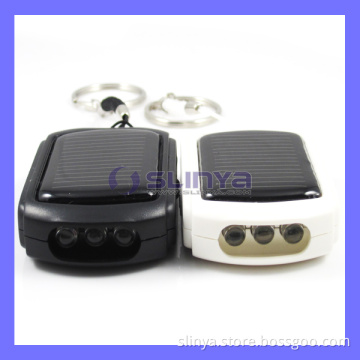 Portable Mini Keychain Solar Charger 600mAh with 3 LED for iPhone Samsung